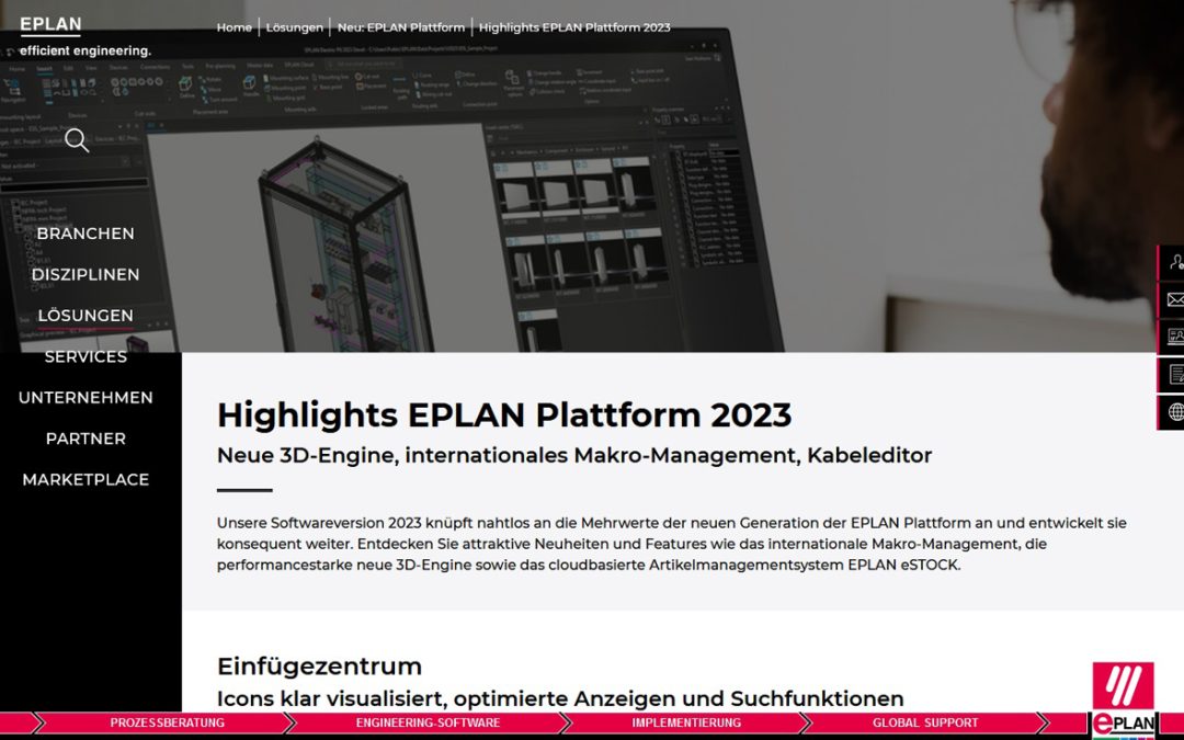 Eplan Plattform 2023 mit eStock, Multinorm und weiteren Neuerungen